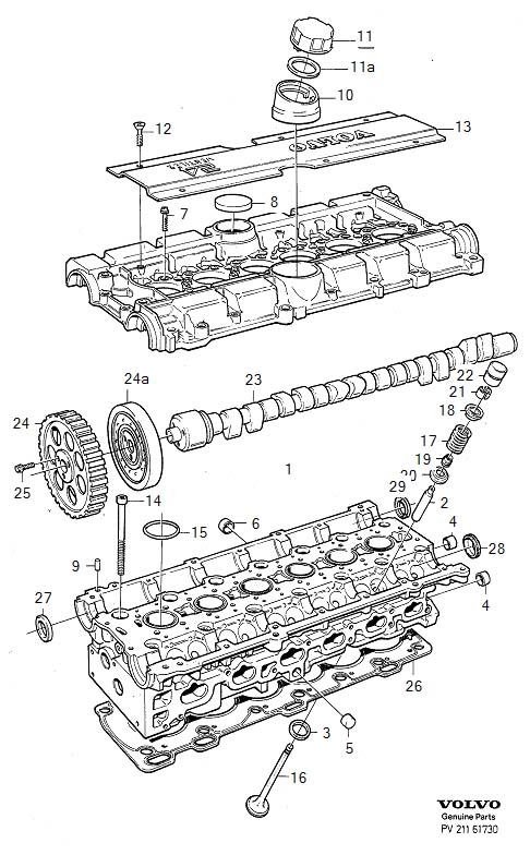 Diagram Cylinder head for your 2012 Volvo XC60   