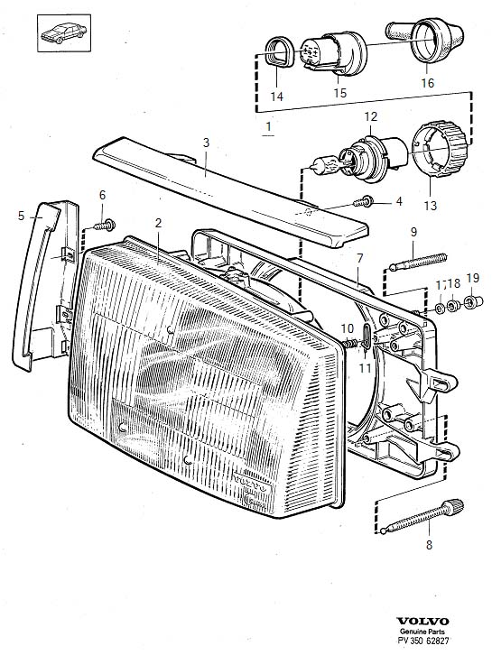 Full size assembly image of Headlamps, Headlights (1/6)
