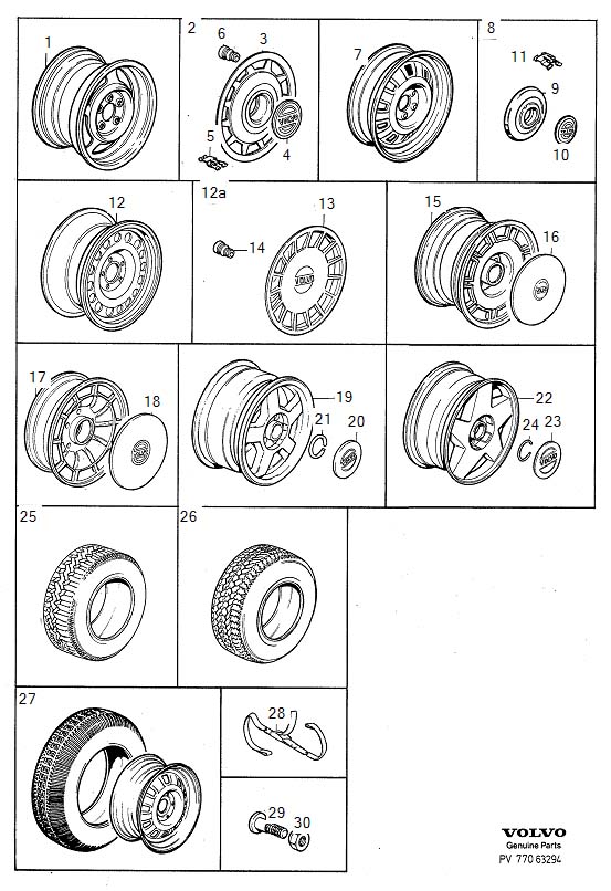 Diagram Wheel equipment for your 2024 Volvo S60   
