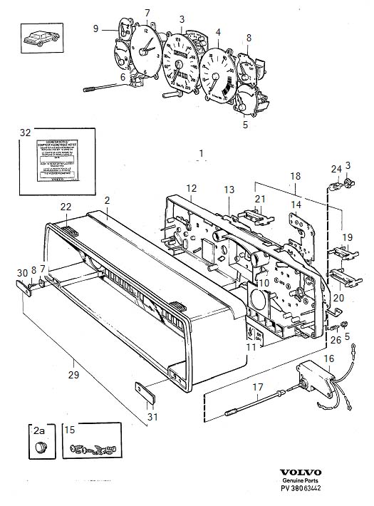 Full size assembly image of Combined instrument, combi-instrument (1/6)