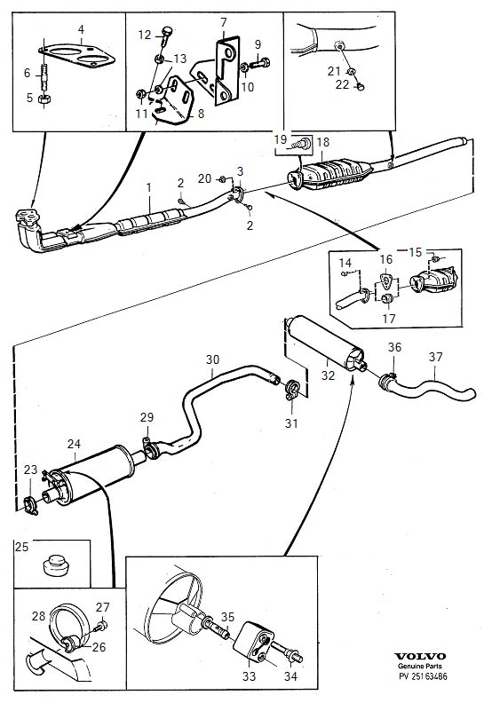 Diagram Exhaust system for your 2023 Volvo S90   