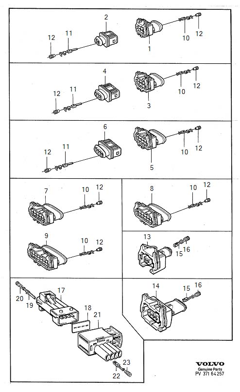 Diagram Connector for your 2001 Volvo S40   