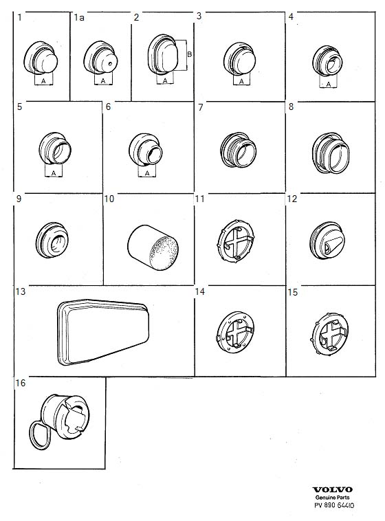 Diagram Sealing plugs for your 2021 Volvo XC60   