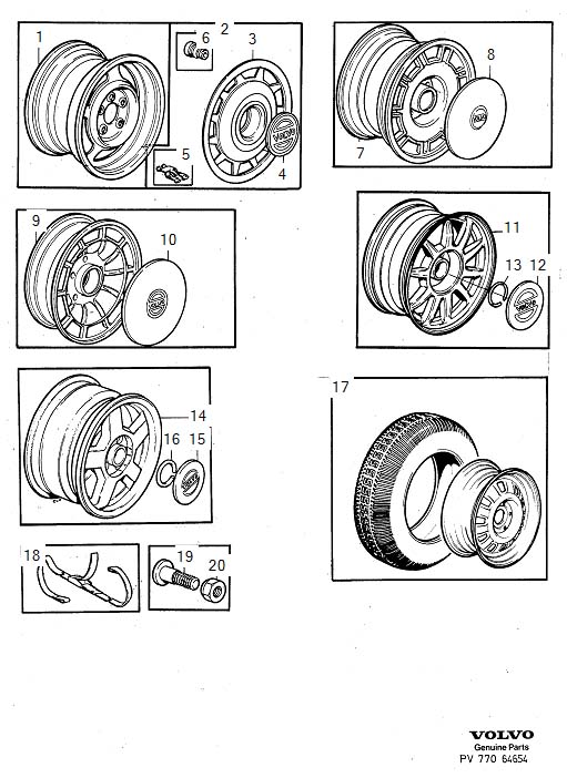 Diagram Wheel equipment for your 2024 Volvo S60   