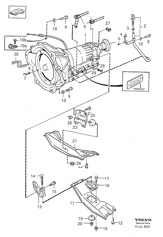 Full size assembly image of Gearbox, automatic, transmission, automatic (1/6)