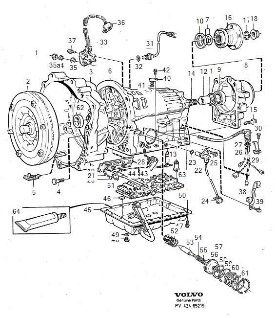 Diagram Automatic gearbox, automatic transmission for your 2000 Volvo S40   