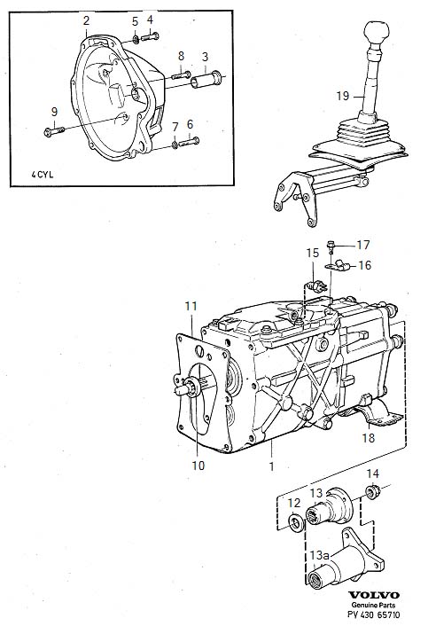 Full size assembly image of Gearbox, manual, manual transmission (1/6)