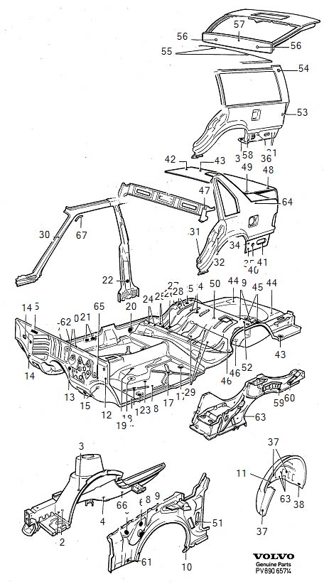 Diagram Sealing plugs for your Volvo S60 Cross Country  