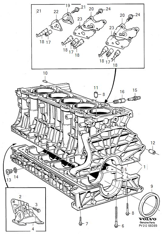 Diagram Cylinder block, engine block for your 2019 Volvo XC60   