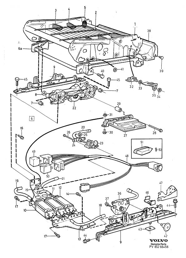 Full size assembly image of Subframe for seat, electrical adjustment (1/6)