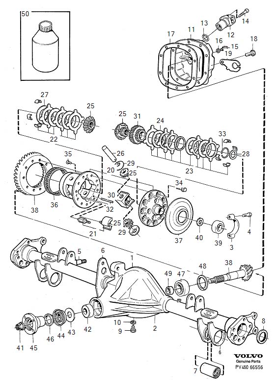 Full size assembly image of Rear axle (1/6)