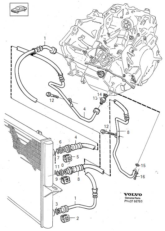 Diagram Gearbox cooling, transmission cooling for your Volvo V60 Cross Country  