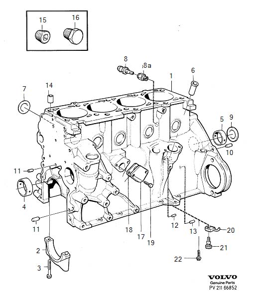Full size assembly image of Engine block, cylinder block (1/6)