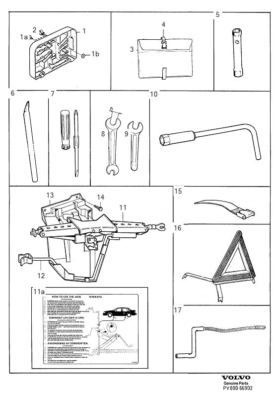 Full size assembly image of Tools and jack (1/6)