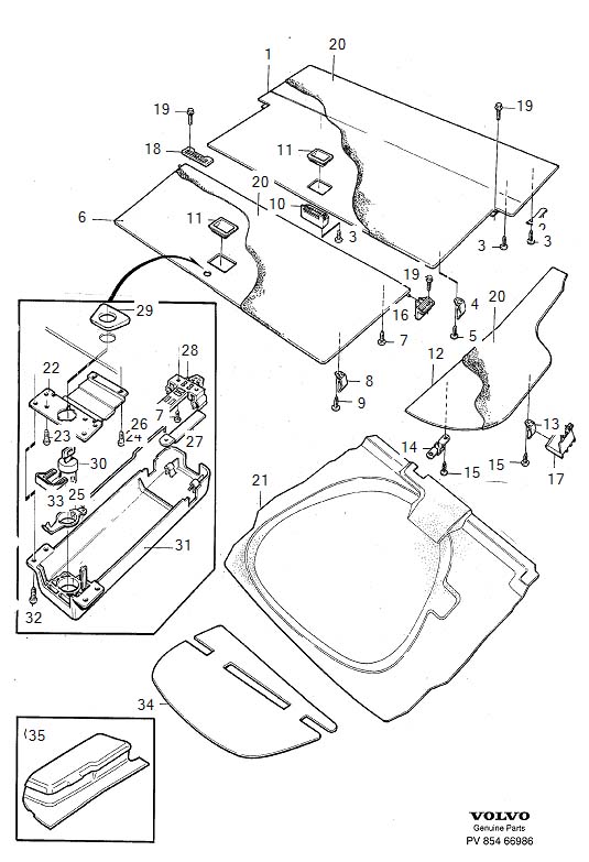 Full size assembly image of Cargo area trim (1/6)