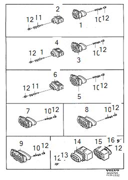 Diagram Connector for your 2001 Volvo S40   