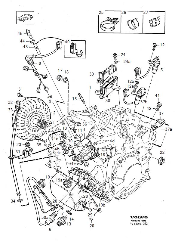Le diagramme Boite automatique aw50-42 le. pour votre Volvo