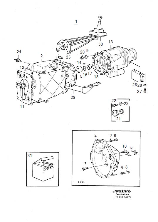 Full size assembly image of Manual transmission, gearbox, manual (1/6)