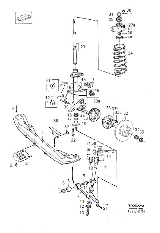 Diagram Front axle for your 2019 Volvo XC60   