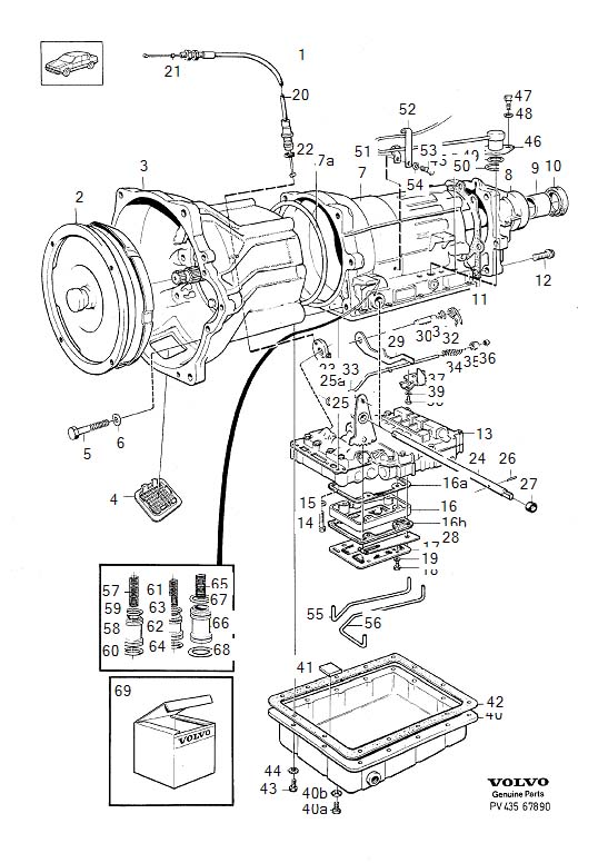Diagram Automatic transmission, automatic gearbox for your 2010 Volvo XC60   