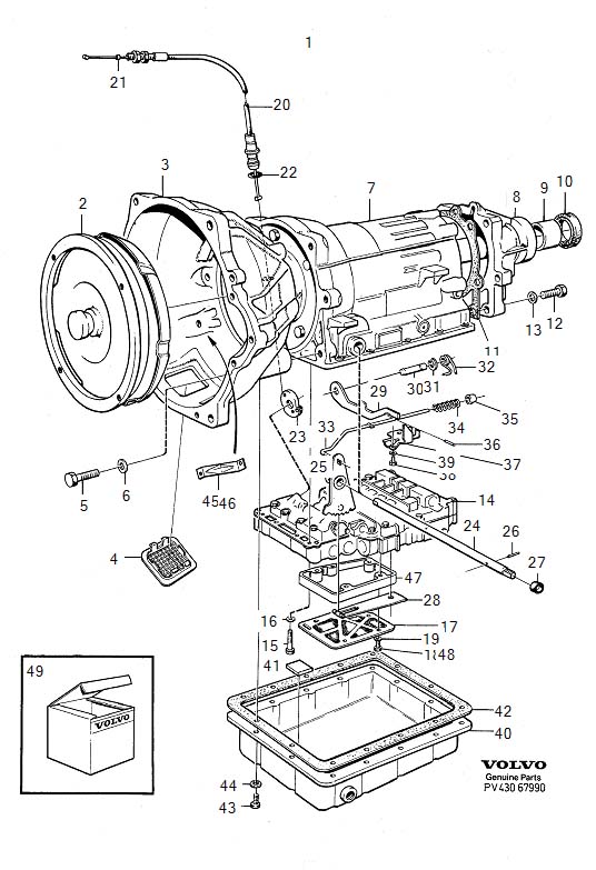 Diagram Automatic transmission, automatic gearbox for your 2010 Volvo XC60   