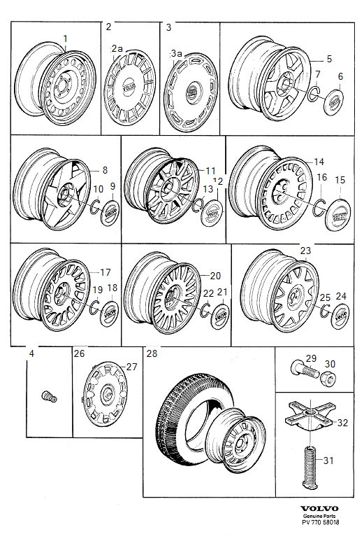 Diagram Wheel equipment for your 2024 Volvo S60   