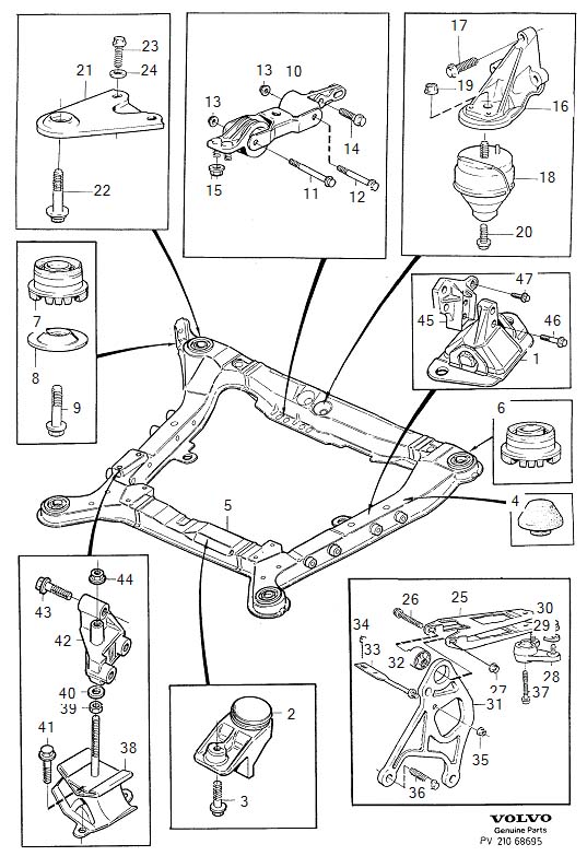 Diagram Engine mounting for your 2013 Volvo