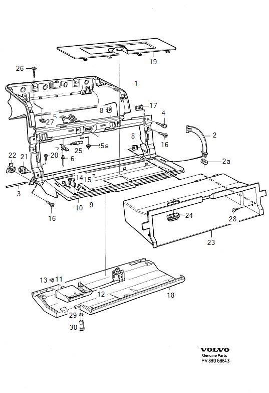 Full size assembly image of Glove compartment (1/6)