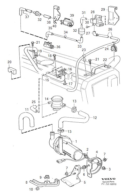 Diagram Exhaust emission control for your Volvo
