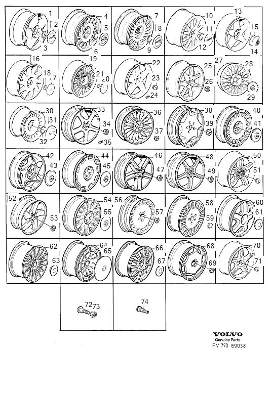 Diagram Wheel equipment for your 2021 Volvo XC60   