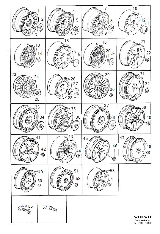 Diagram Wheel equipment for your Volvo S90  