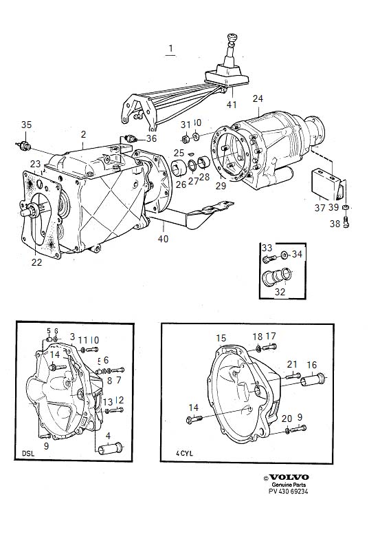 Diagram Gearbox, manual, manual transmission for your 2001 Volvo V70   