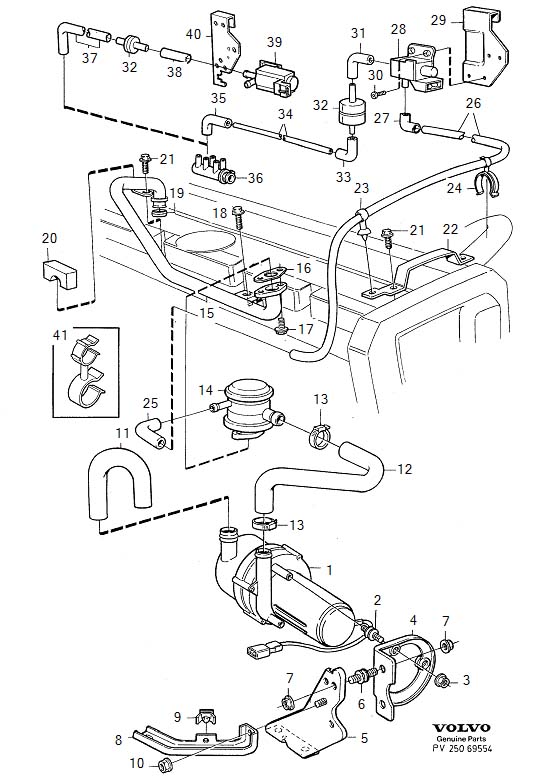 Diagram Exhaust emission control for your 1999 Volvo V70   