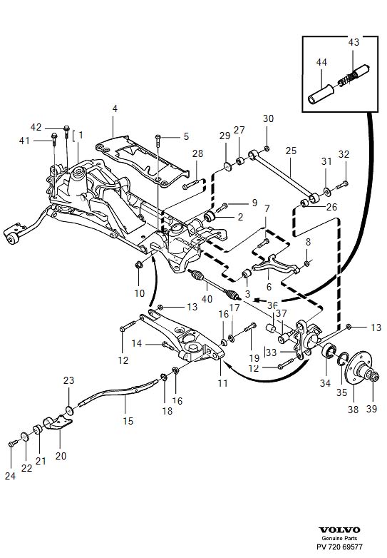 Full size assembly image of Rear suspension (1/6)