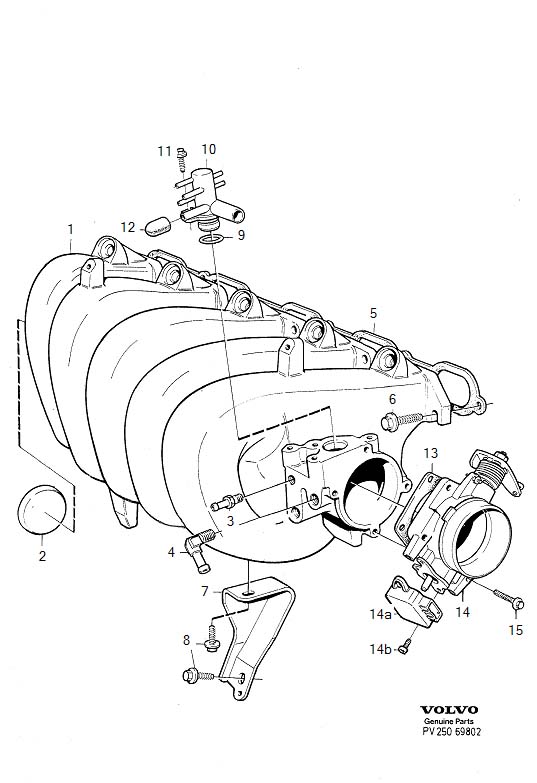 Diagram Inlet manifold for your 2021 Volvo S60   