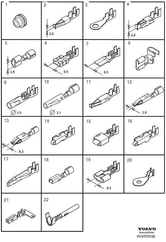 Diagram Seals for your 2004 Volvo S40   