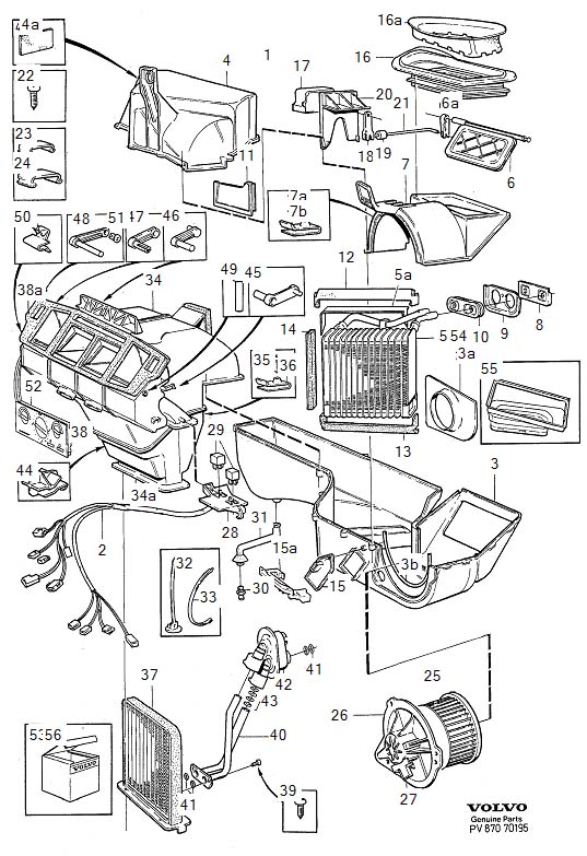 Diagram Heater unit for your Volvo 850  