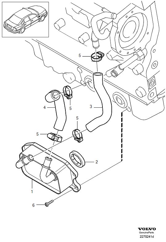 Diagram Oil cooling for your 2017 Volvo V60   