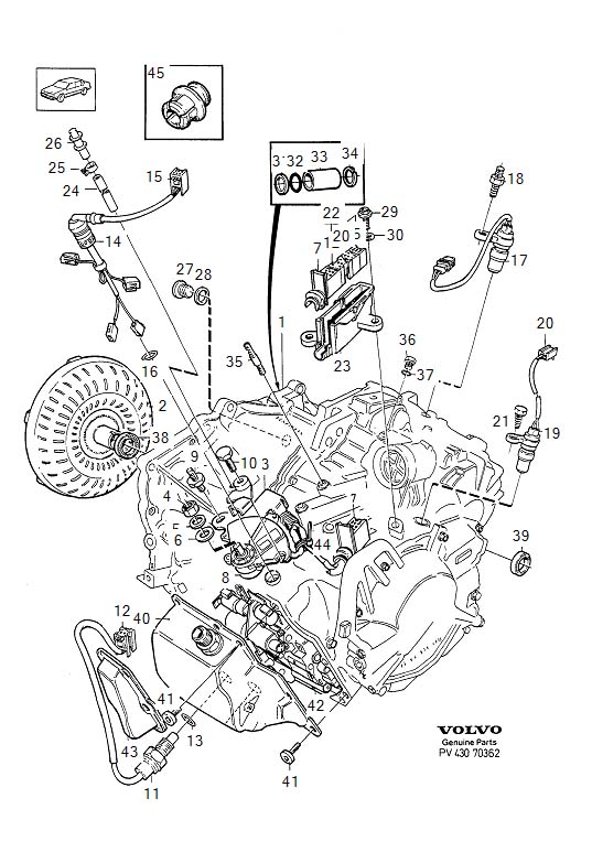 Diagram Transmission, automatic, gearbox, automatic for your 2000 Volvo S40   