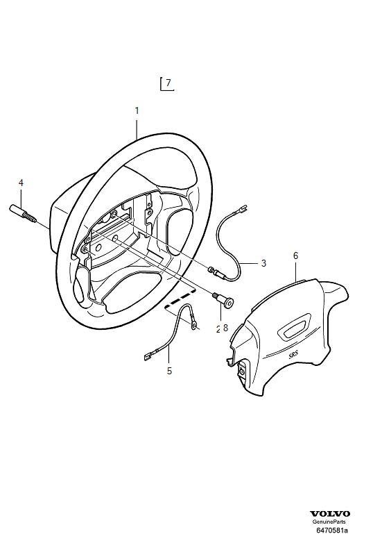 Diagram Steering wheel for your 1999 Volvo V70   