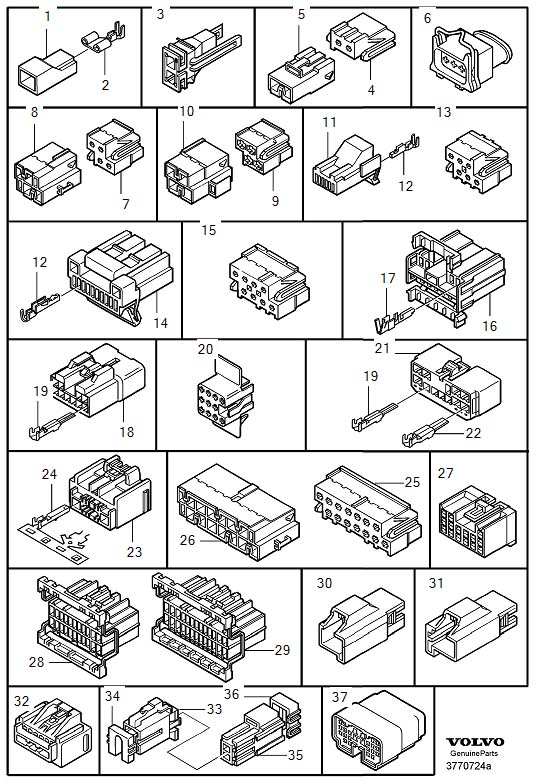 Diagram Connector for your 2000 Volvo C70   