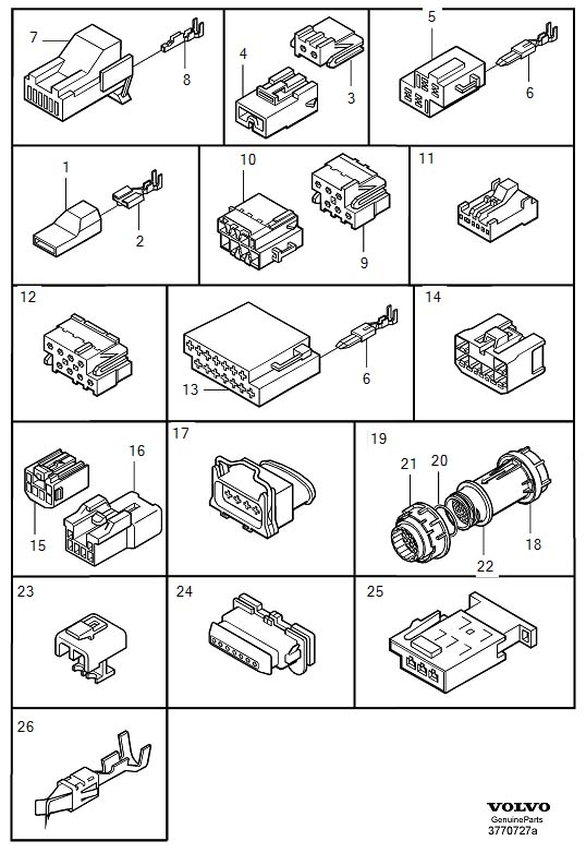 Diagram Connector for your Volvo C70  
