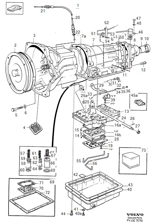 Diagram Automatic transmission, automatic gearbox for your Volvo S60 Cross Country  