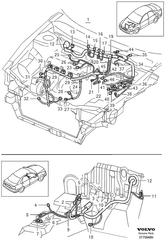 Diagram Cable harness for your Volvo