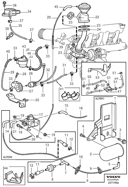 Diagram Fuel system for your Volvo S60 Cross Country  