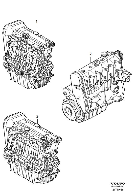 Diagram Engines replacement engines for your 2010 Volvo V70   