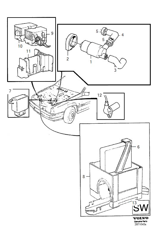 Diagram Regulating system for your 1998 Volvo V70   