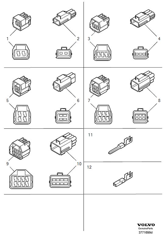 Diagram Connector for your 2001 Volvo V70   