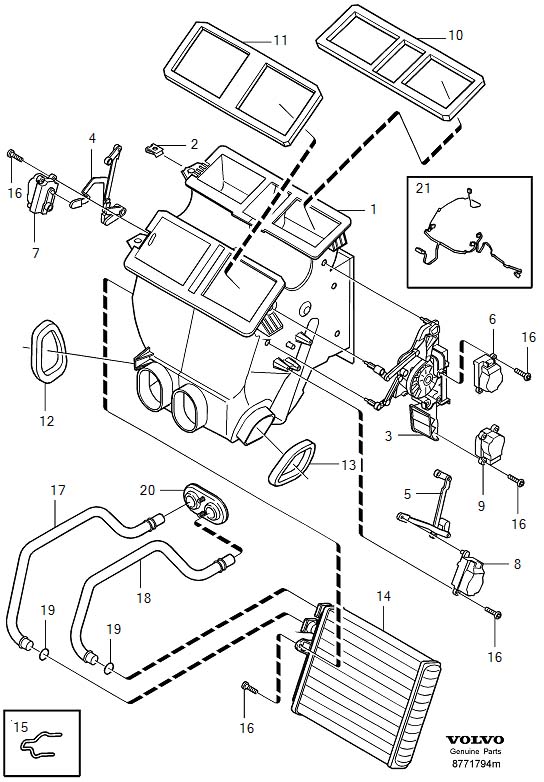 Diagram Air distributor for your 2003 Volvo S60   