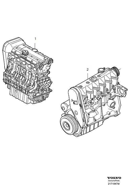 Diagram Engines replacement engines for your Volvo V70  